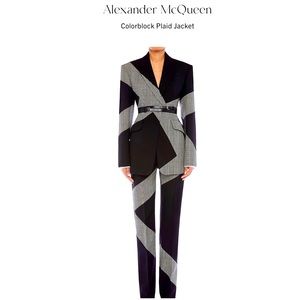 Alexander McQueen Black / White Color Block Women’s Blazer / Jacket